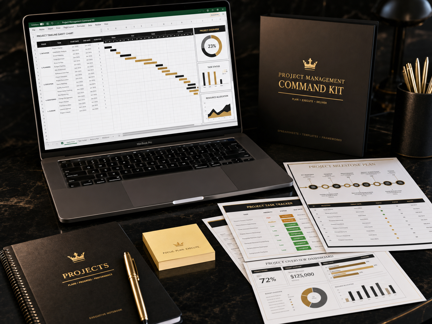 Project Management Command Kit — Plan, Execute & Deliver Every Project
